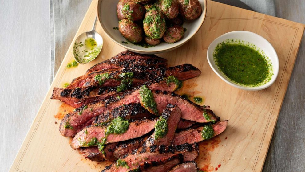 PHOTO: Chef Elizabeth Karmel's cumin-rubbed flank steak is pictured here from her new book "Steak and Cake."