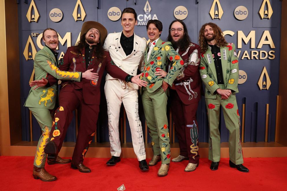 PHOTO: The Red Clay Strays poses on the red carpet during the 58th Annual CMA Awards, Nov. 20, 2024, in Nashville, Tenn. 