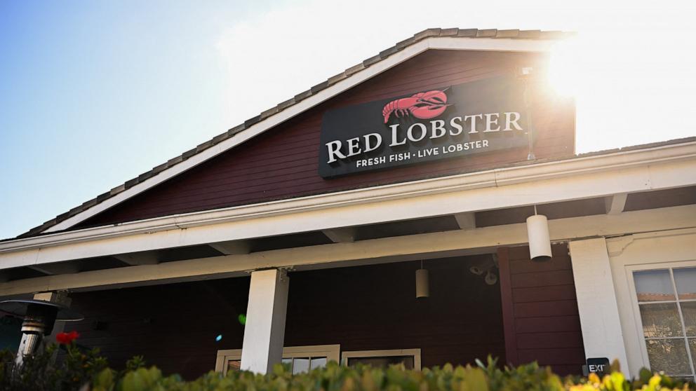 PHOTO: The Red Lobster logo is displayed outside of a closed restaurant in Torrance, California on May 14, 2024. 