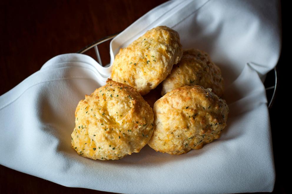 PHOTO: In this file photo, a basket of cheddar bay biscuits is shown at a Red Lobster restaurant in Yonkers, New York.