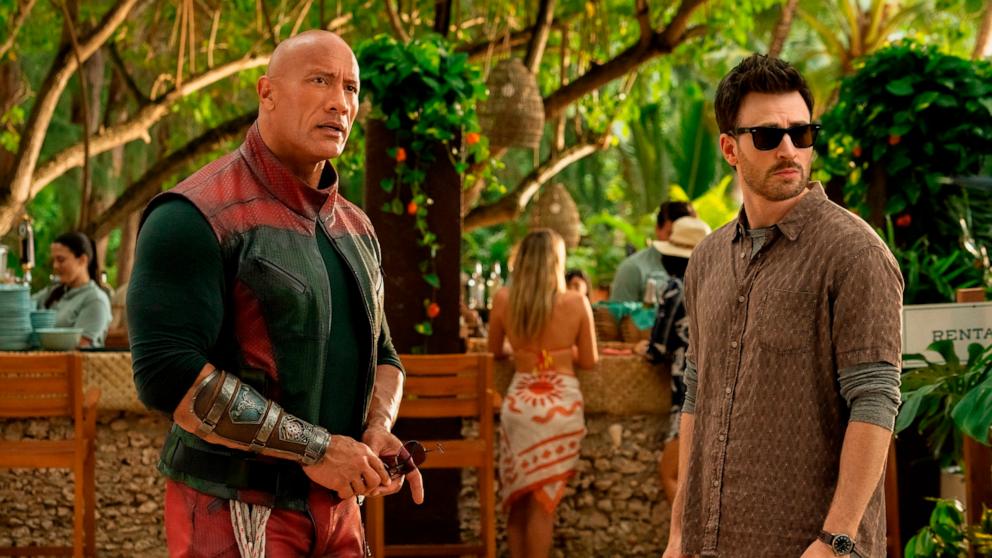 PHOTO: Dwayne Johnson and Chris Evans appear in this still for the upcoming film, "Red One."