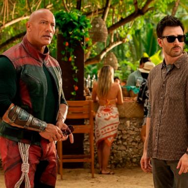 PHOTO: Dwayne Johnson and Chris Evans appear in this still for the upcoming film, "Red One."