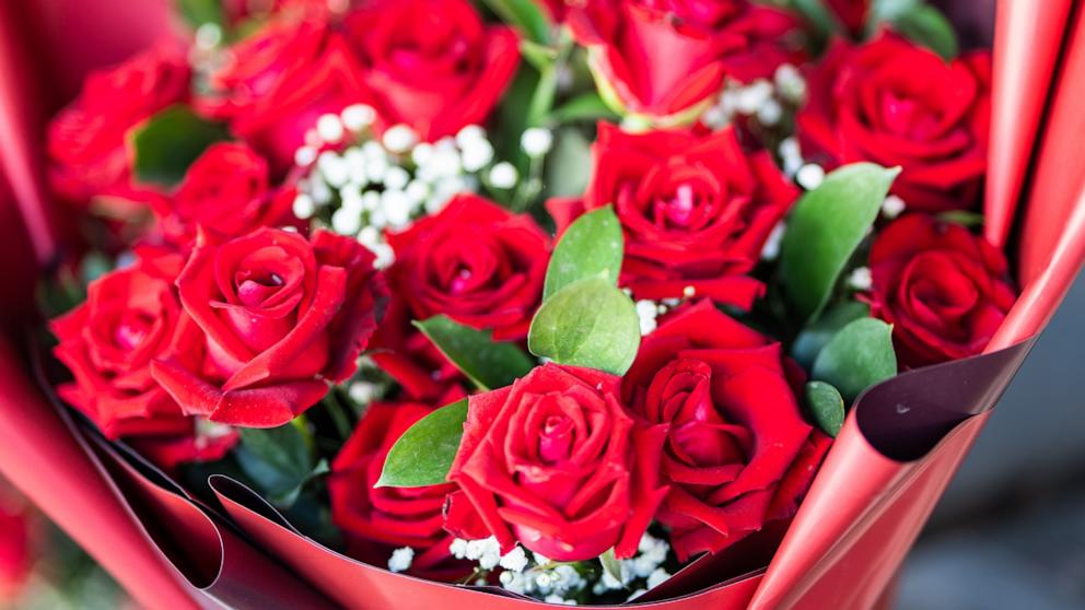 PHOTO: In this undated stock photo, a bouquet of red roses is shown.