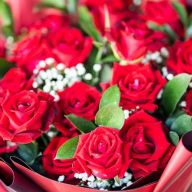 PHOTO: In this undated stock photo, a bouquet of red roses is shown.