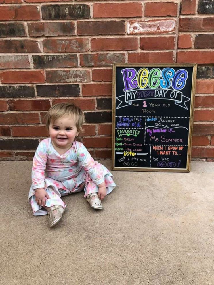 PHOTO: Reese Hamsmith is pictured here on her first day of school.