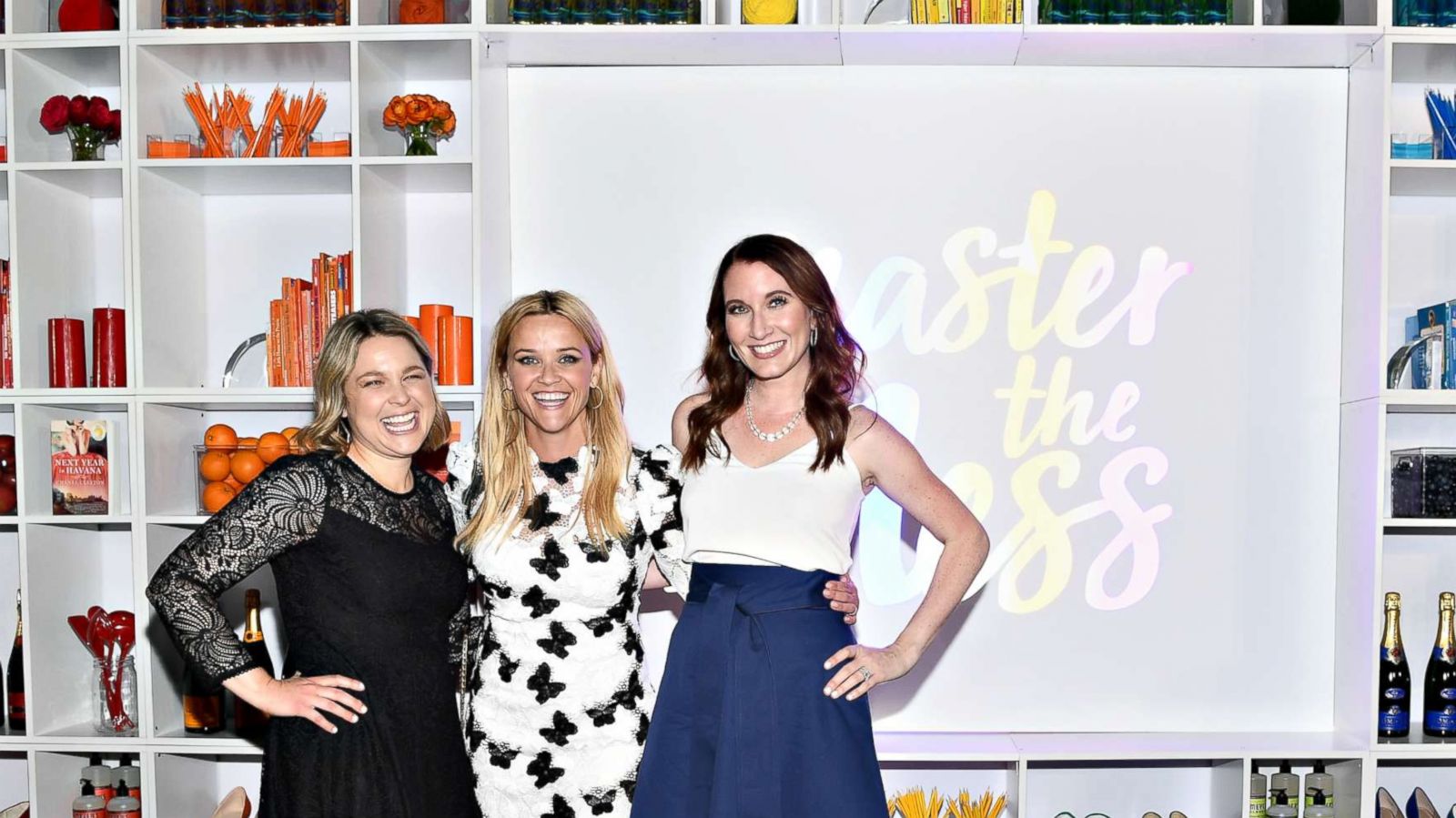 PHOTO: Left to right, Joanna Teplin, Reese Witherspoon and Clea Shearer attend the AT&T and Hello Sunshine launch celebration of "Shine On With Reese" and "Master The Mess" at NeueHouse Hollywood on Aug. 6, 2018 in Los Angeles.