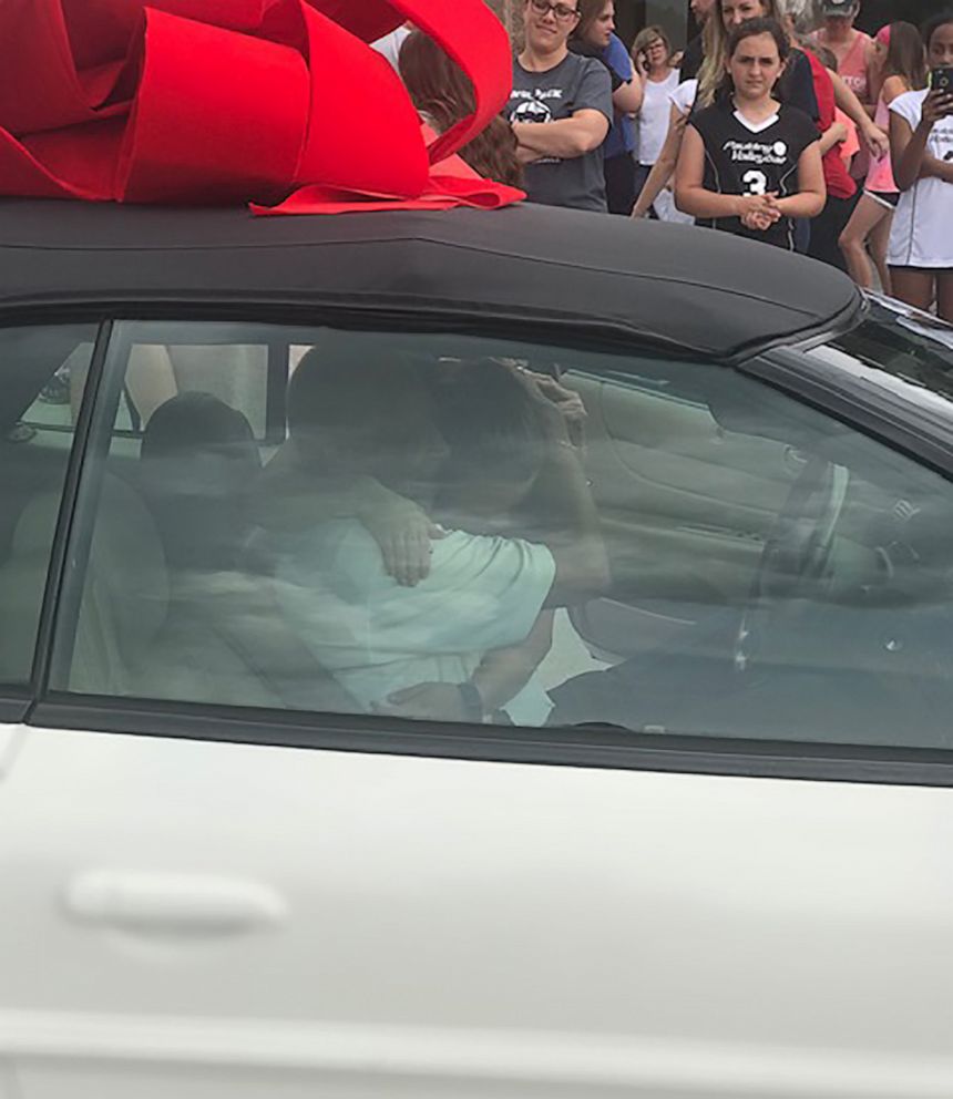 PHOTO: Lemuel Buster, a referee at Paulding County Parks and Recreation Department in Paulding County, Ga., walked out of the gym in early May 2019, and was met with a crowd of cheering community members.