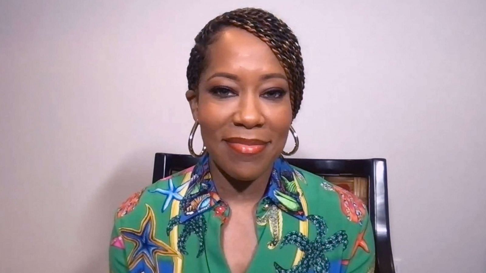 PHOTO: Actress Regina King talks about her feature film directorial debut on "Good Morning America," Jan. 13, 2021.