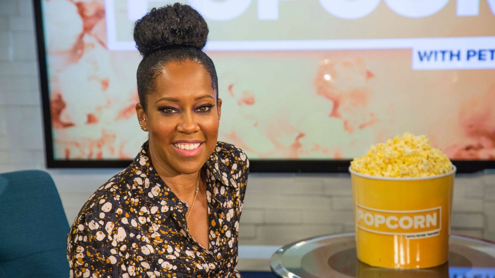 PHOTO: Regina King appears on "Popcorn with Peter Travers" at ABC News studios, Oct. 10, 2018, in New York City.