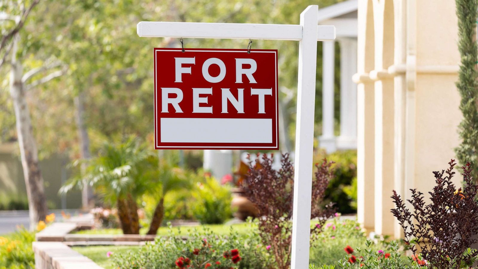 PHOTO: A sign advertising a property available for rent is pictured in a stock image.