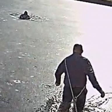 PHOTO: Patrolman Dave Brosonski of the West Long Branch Police Department rescued an 11-year-old boy from the icy water of Franklin Lake in West Long Branch, New Jersey on Feb. 3, 2025.