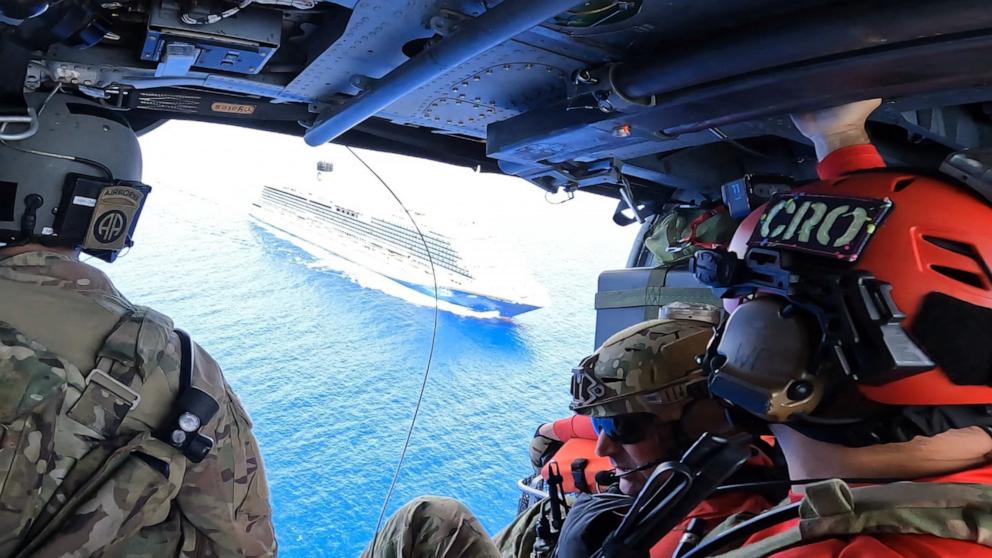 VIDEO: Air Force helps rescue sick boy on cruise ship