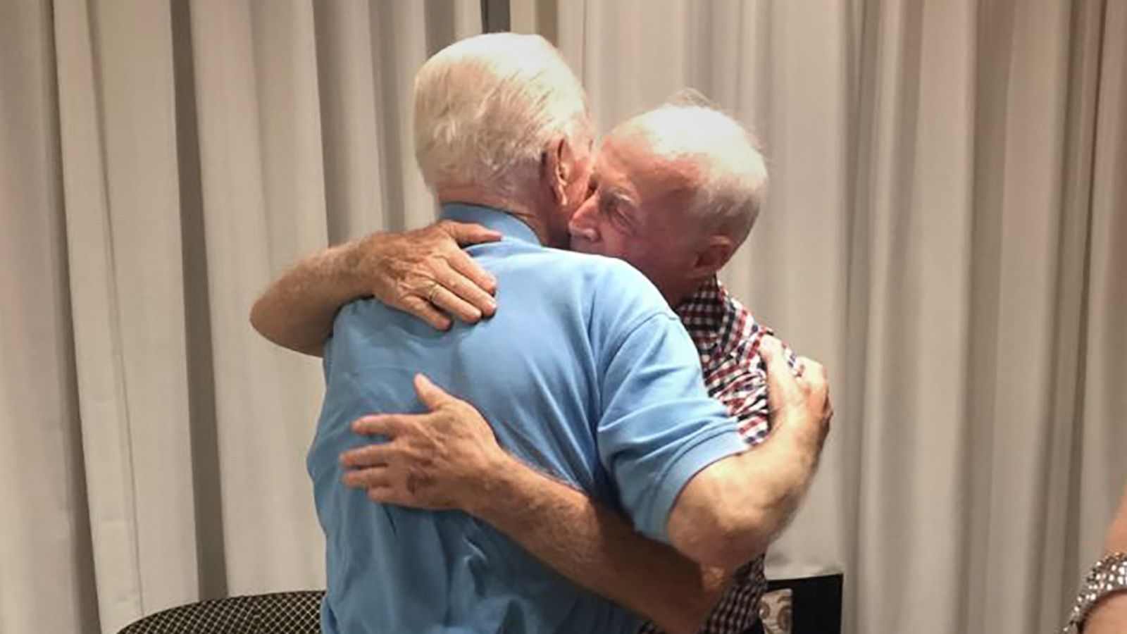 PHOTO: Cousins Morris Sana and Simon Mairowitz reunited 75 years after feeling Nazis in Romania.