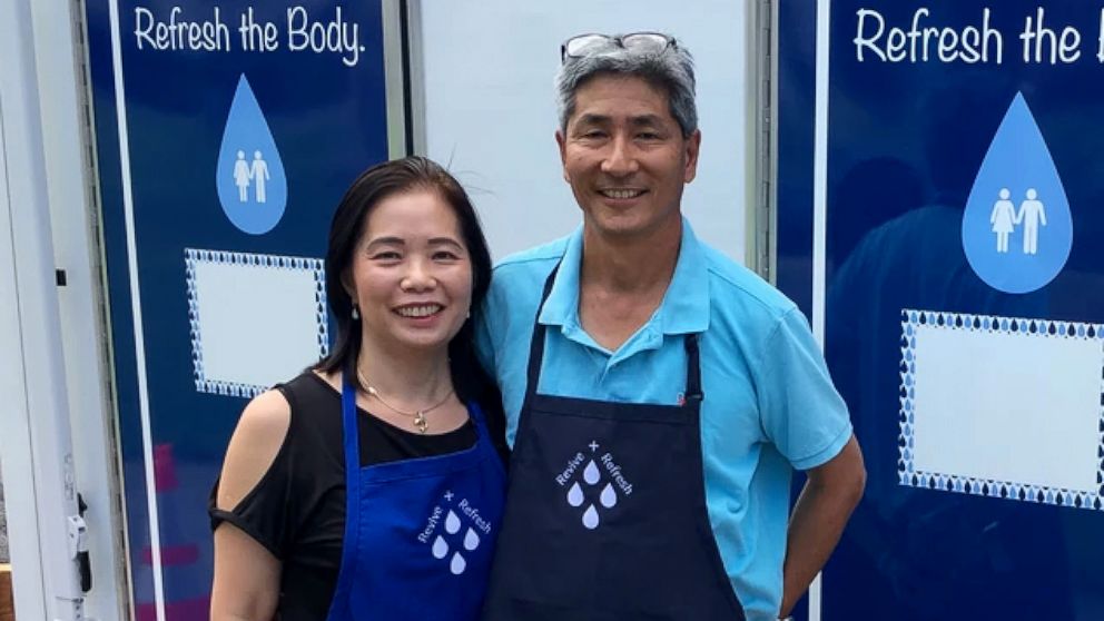 PHOTO: Craig Shoji and Danica Shoji created a mobile shower service to serve the homeless community.