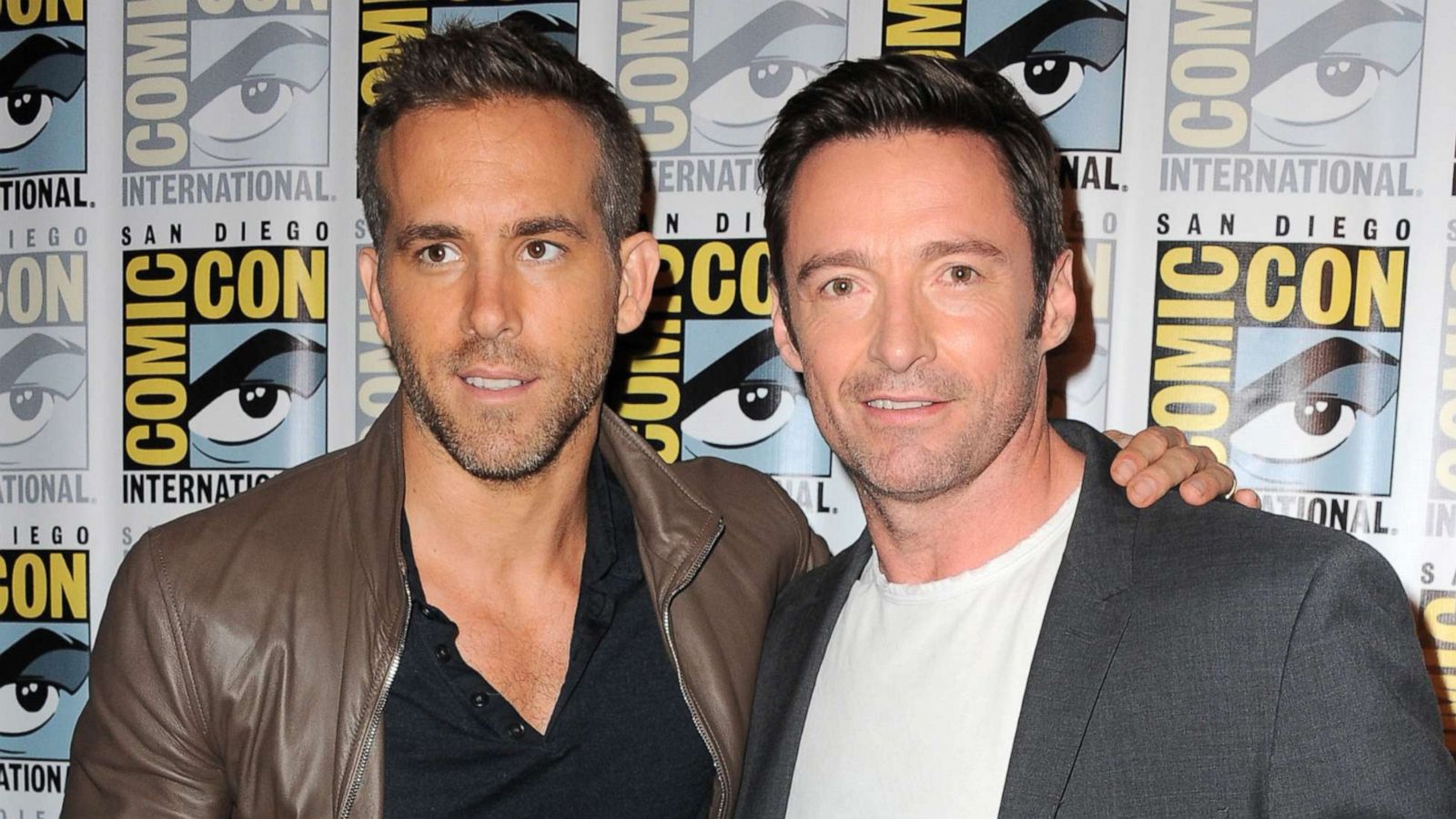 PHOTO: In this July 11, 2015 file photo Actors Ryan Reynolds and Hugh Jackman attend the 20th Century FOX panel during Comic-Con International 2015 at the San Diego Convention Center on in San Diego, Calif.