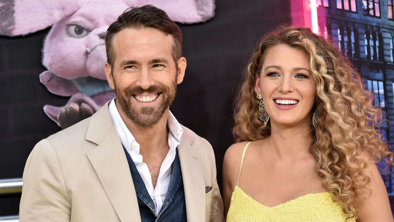 PHOTO: Ryan Reynolds and Blake Lively attend the premiere of "Pokemon Detective Pikachu" at Military Island in Times Square on May 2, 2019 in New York City.