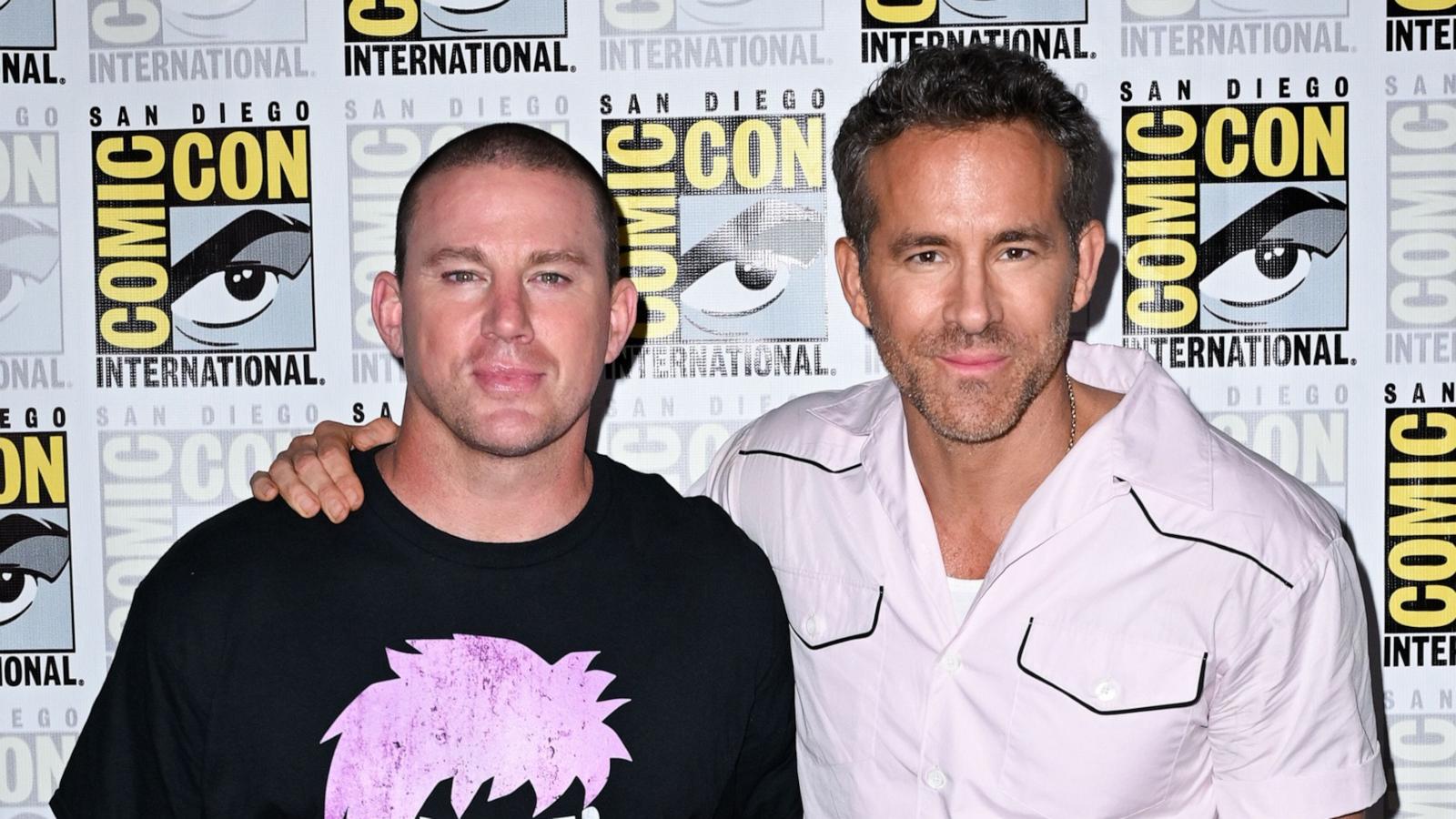 PHOTO: Channing Tatum and Ryan Reynolds at "Marvel Studios: The Ultimate Deadpool & Wolverine Celebration of Life Panel," at 2024 Comic-Con International, San Diego, July 25, 2024.