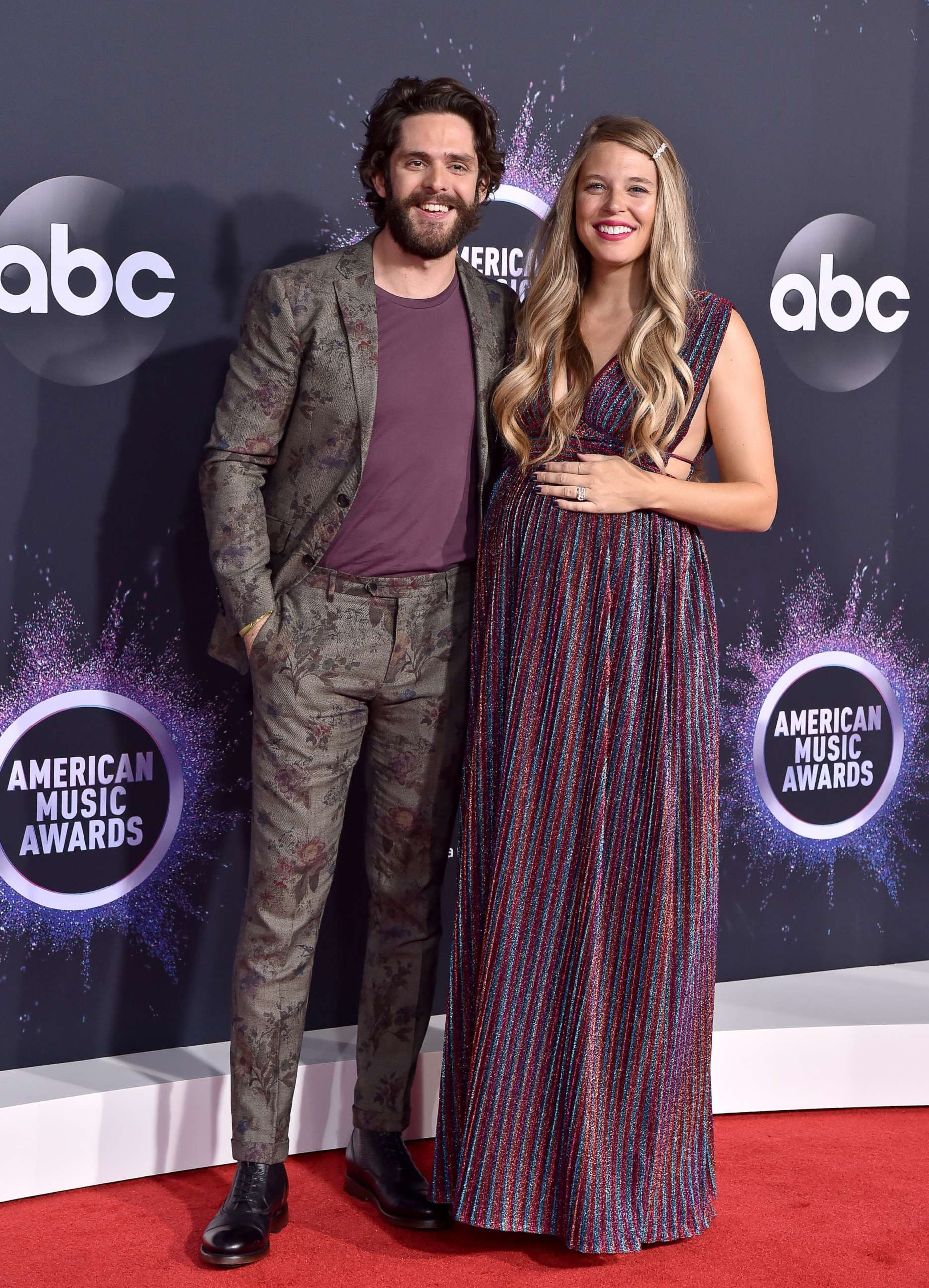 PHOTO: Thomas Rhett and Lauren Akins attend the 2019 American Music Awards at Microsoft Theater, Nov. 24, 2019 in Los Angeles.
