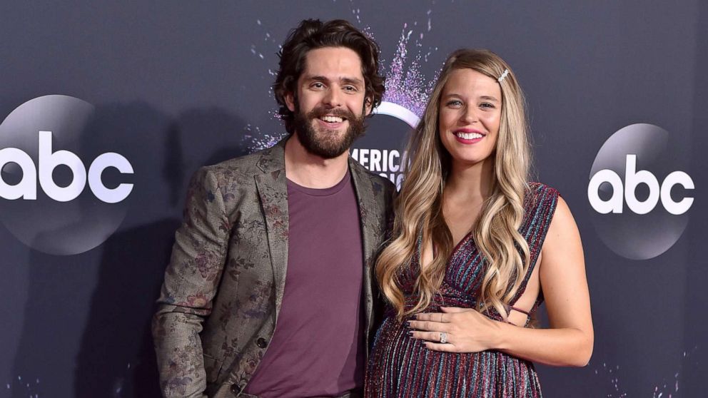 PHOTO: Thomas Rhett and Lauren Akins attend the 2019 American Music Awards at Microsoft Theater, Nov. 24, 2019 in Los Angeles.