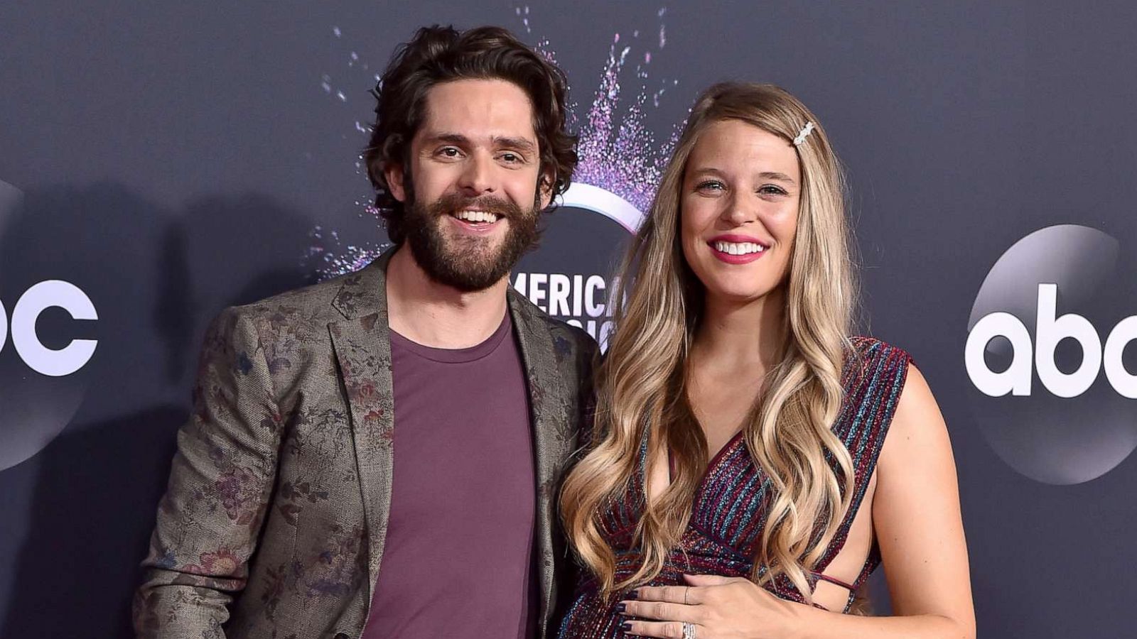 PHOTO: Thomas Rhett and Lauren Akins attend the 2019 American Music Awards at Microsoft Theater, Nov. 24, 2019 in Los Angeles.