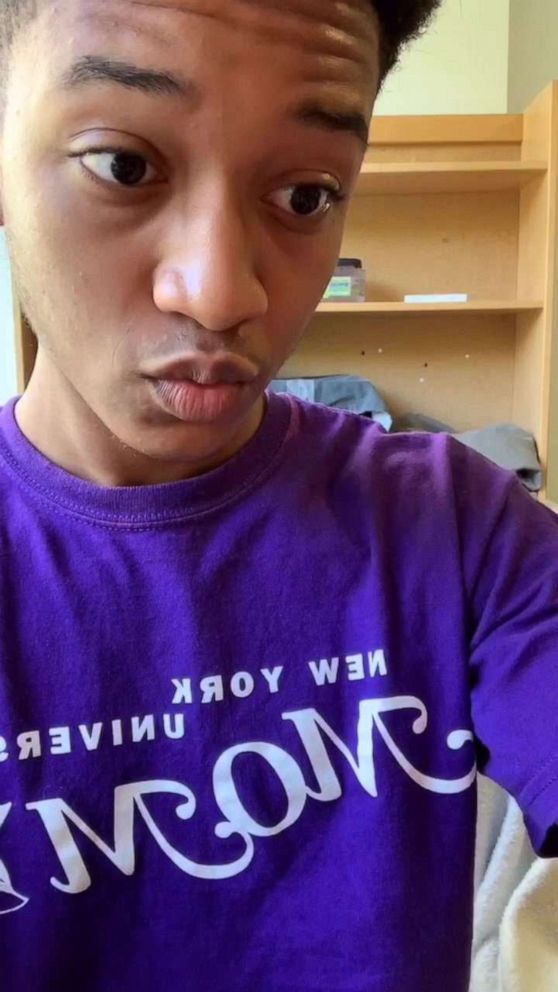PHOTO: Ricardo Sheler shares a selfie video on TikTok reacting to his lunch provided at NYU.