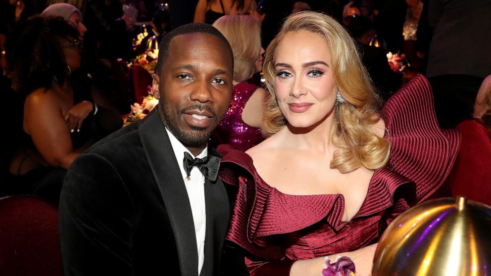 PHOTO: Rich Paul and Adele attend the 65th GRAMMY Awards at Crypto.com Arena on Feb. 05, 2023 in Los Angeles.