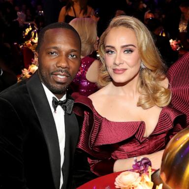PHOTO: Rich Paul and Adele attend the 65th GRAMMY Awards at Crypto.com Arena on Feb. 05, 2023 in Los Angeles.