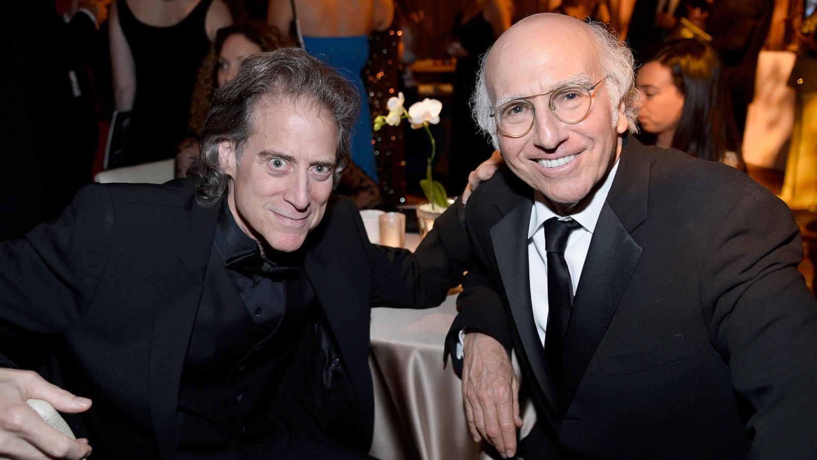 PHOTO: In this June 6, 2013, file photo, Richard Lewis and Larry David attendan event in Hollywood, Calif.