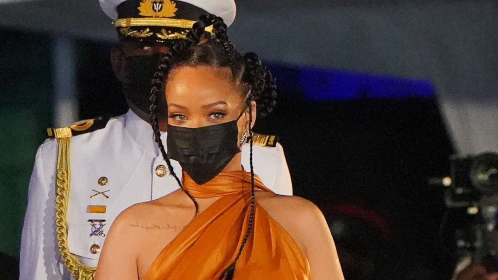 PHOTO: Rihanna attends the Presidential Inauguration Ceremony at Heroes Square, Nov. 30, 2021, in Bridgetown, Barbados.