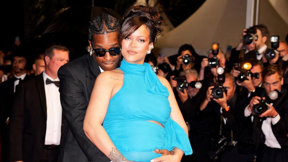 PHOTO: ASAP Rocky and Rihanna depart the "Highest 2 Lowest" red carpet at the 78th annual Cannes Film Festival at Palais des Festivals, May 19, 2025 in Cannes, France.