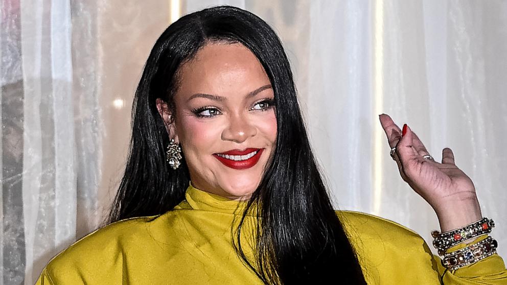 PHOTO: Rihanna poses for a photograph during the launch of her Fenty Beauty brand in Mumbai, April 24, 2026. 