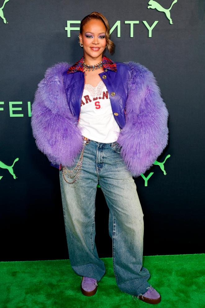 Rihanna's latest play on purple-meets-Puma fashion is quite perfect - Good  Morning America