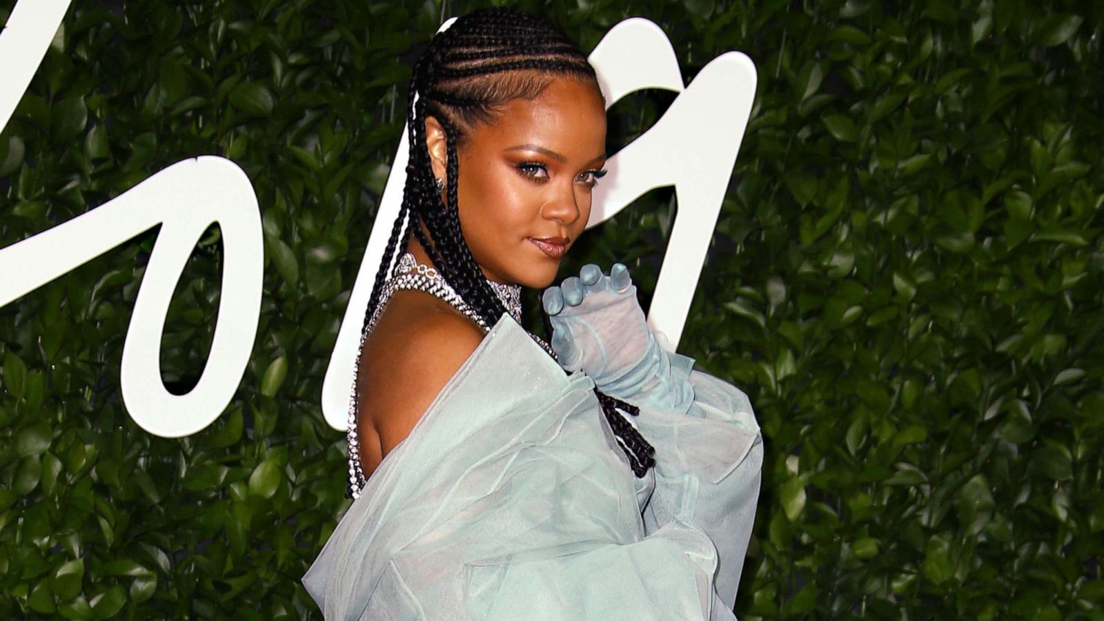 PHOTO: Singer Rihanna poses for photographers upon arrival at the British Fashion Awards in central London, Dec. 2, 2019.