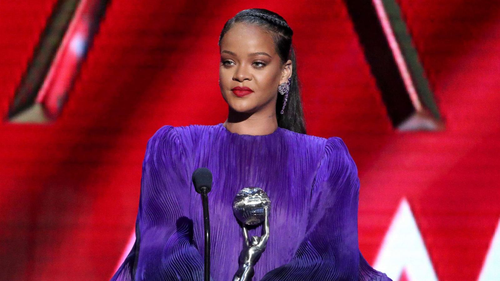 PHOTO: Rihanna accepts the President's Award onstage during the 51st NAACP Image Awards at the Pasadena Civic Auditorium, Feb. 22, 2020, in Pasadena, Calif.