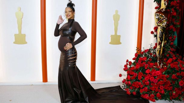 Oscars 2023: See Pregnant Rihanna's dazzling red carpet and performance