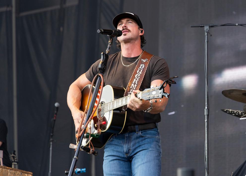 PHOTO: Riley Green performs on Day 3 of 2024 Faster Horses Music Festival, July 21, 2024, in Brooklyn, Mich.