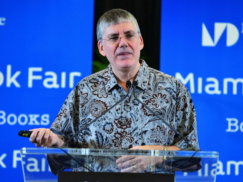 PHOTO: Author Rick Riordan speaks at Miami Dade College Chapman Conference Center on Oct. 10, 2015 in Miami, Fla.