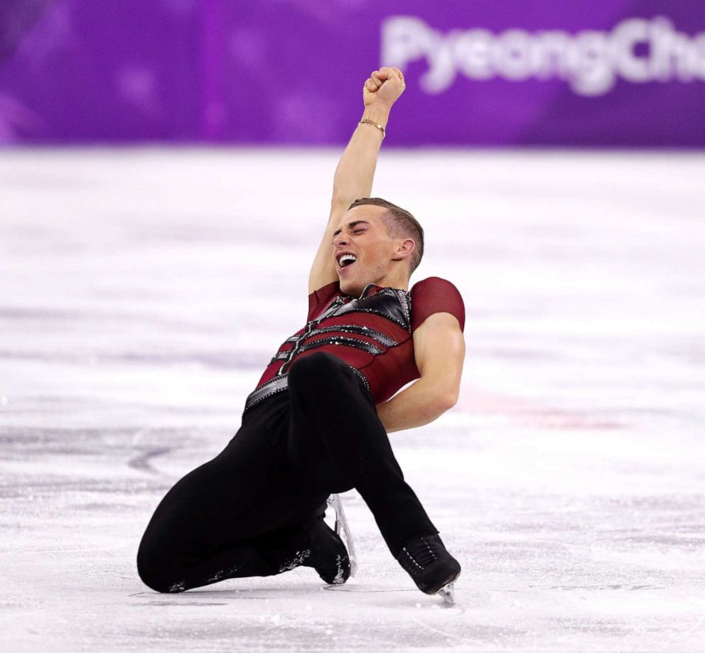 PHOTO: Adam Rippon competes during the Men's Single Skating Short Program at Gangneung Ice Arena, Feb. 16, 2018, in Gangneung, South Korea.