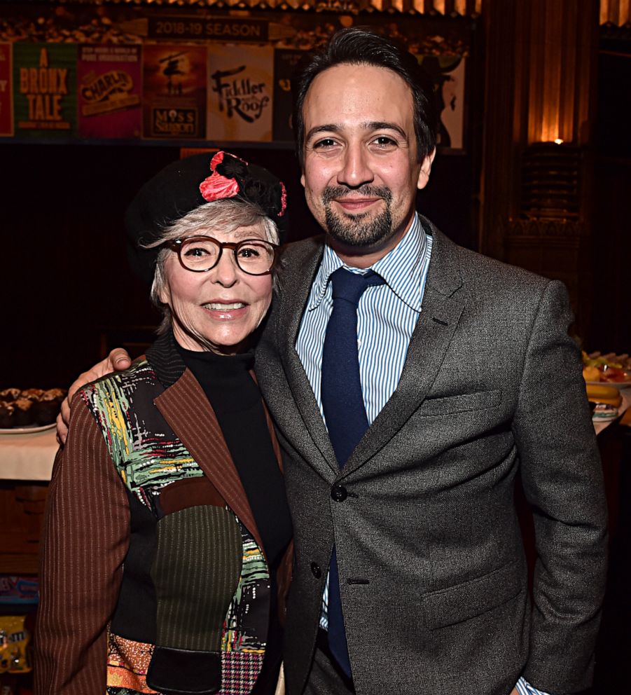 PHOTO: In this Nov. 30, 2018 file photo Rita Moreno and Lin-Manuel Miranda are seen in Hollywood, Calif.