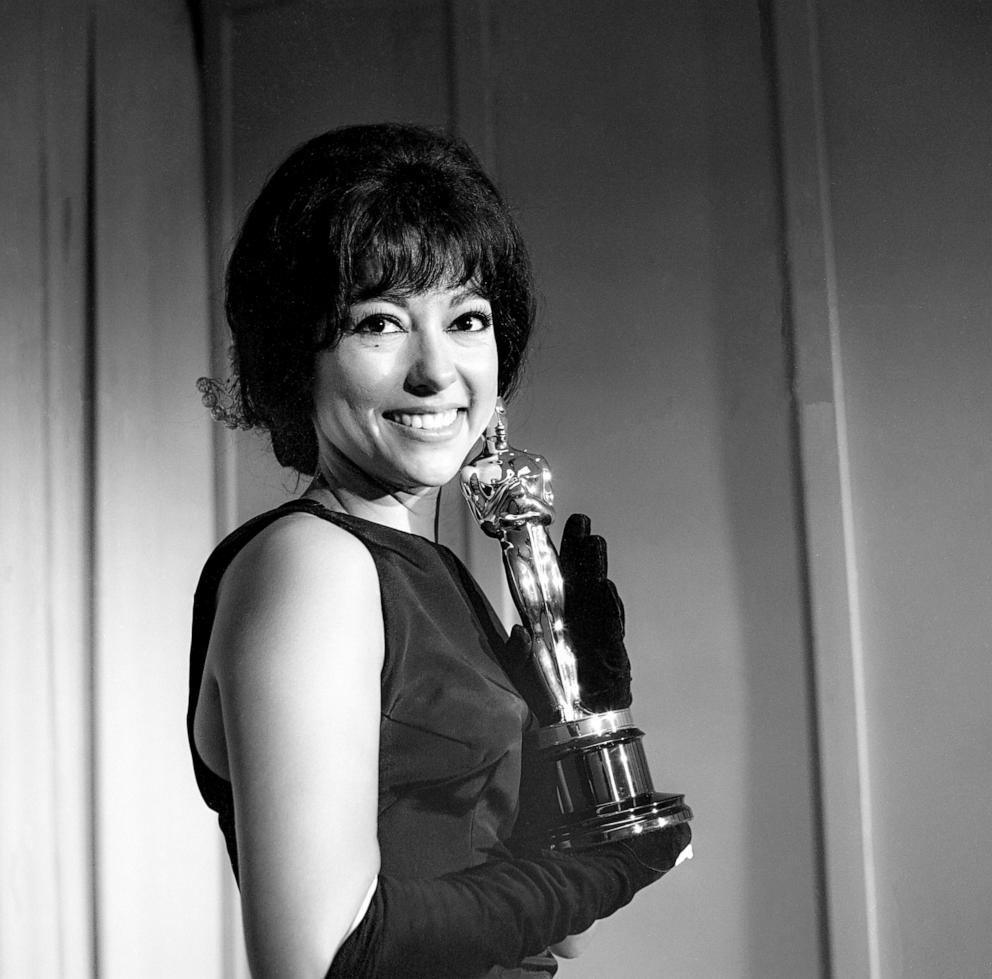 PHOTO: In this April 9, 1962, file photo, Rita Moreno poses with her Oscar after she was named "Best Supporting Actress" for her role in "West Side Story."