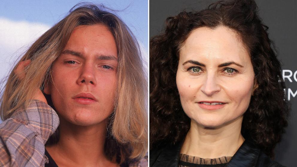 PHOTO: River Phoenix photographed in 1991 and his sister, Rain Phoenix in April 2024.