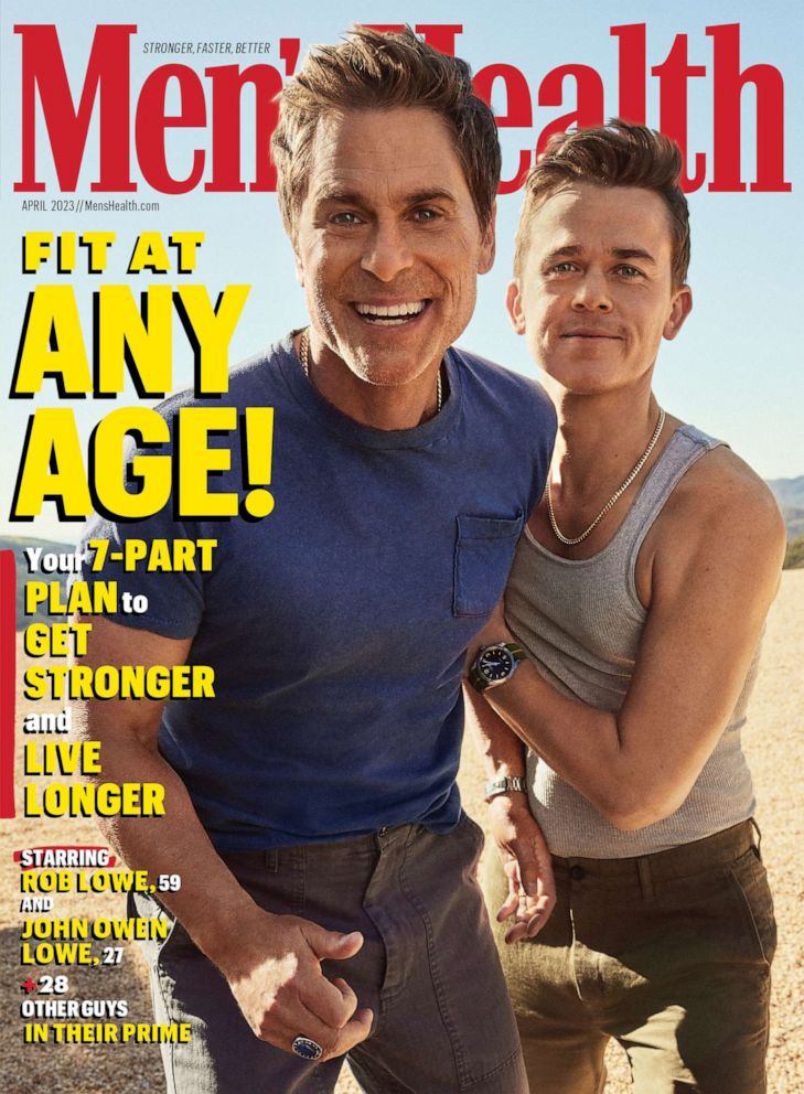 PHOTO: Rob Lowe and his son John Owen Lowe appear on the cover of Men's Health magazine.