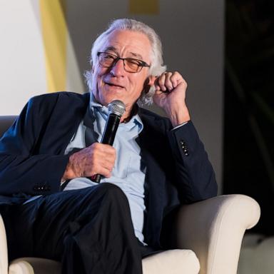 PHOTO: In this Dec. 9, 2023, file photo, Robert De Niro speaks onstage during an event at Art Basel Miami Beach in Miami Beach, Fla.