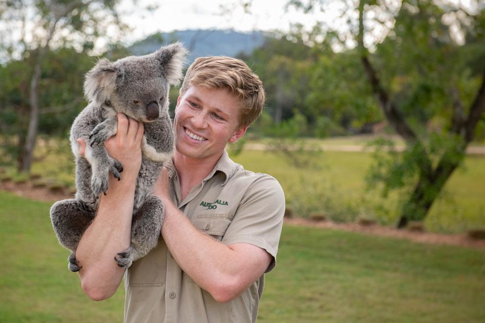 PHOTO: Robert Irwin holds a koala in this photo.