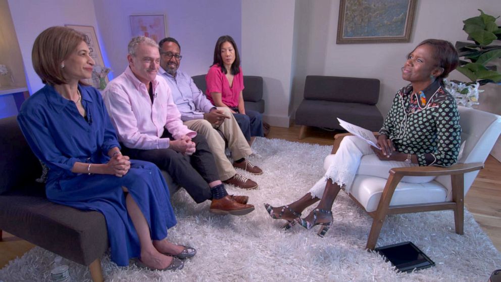 PHOTO: Deborah Roberts sits down with several parents whose kids were featured in Samantha Skey's new video series about pre-teens.