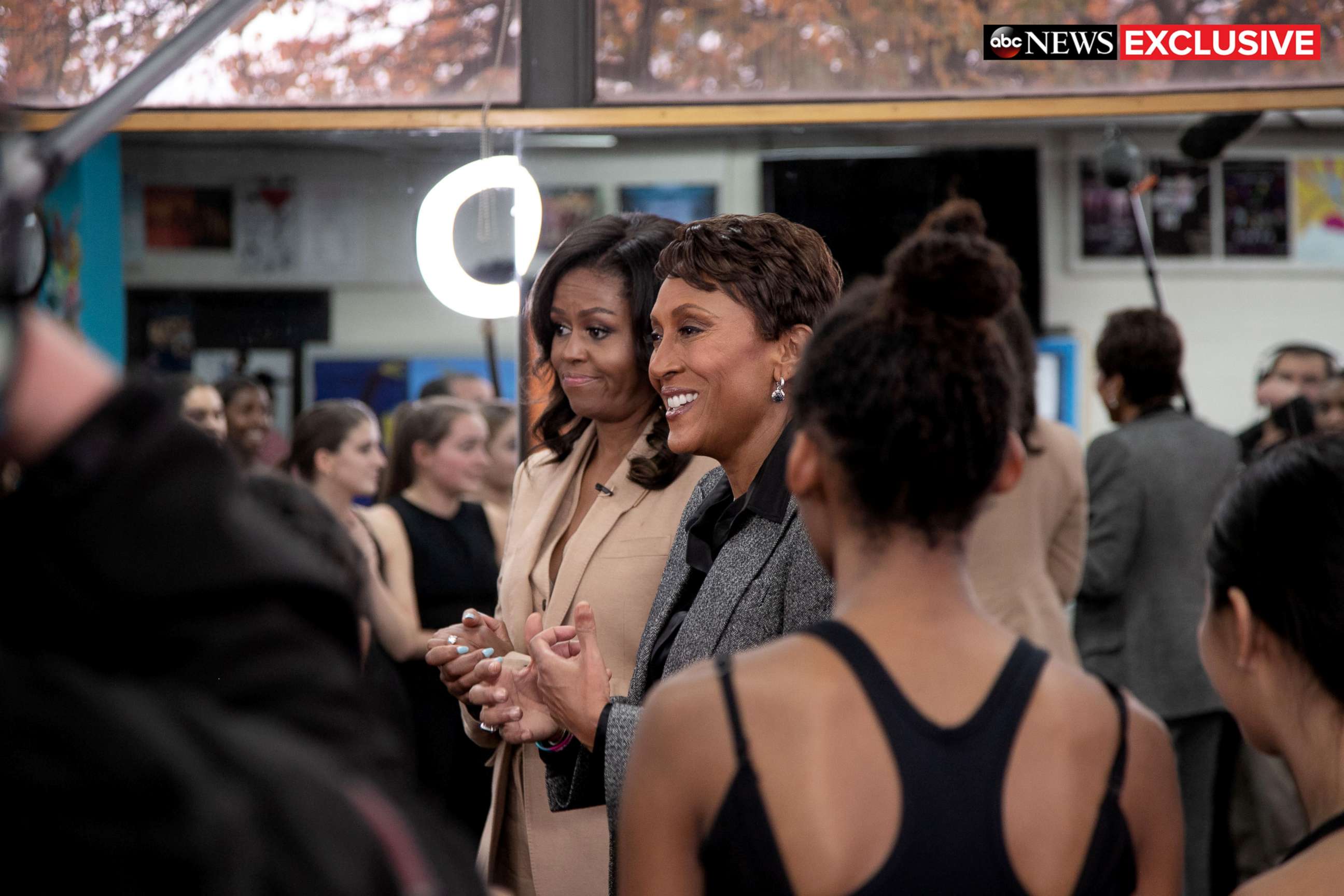 PHOTO: Former first lady Michelle Obama speaks to ABC News' Robin Roberts for a prime-time ABC special on her memoir, "Becoming."