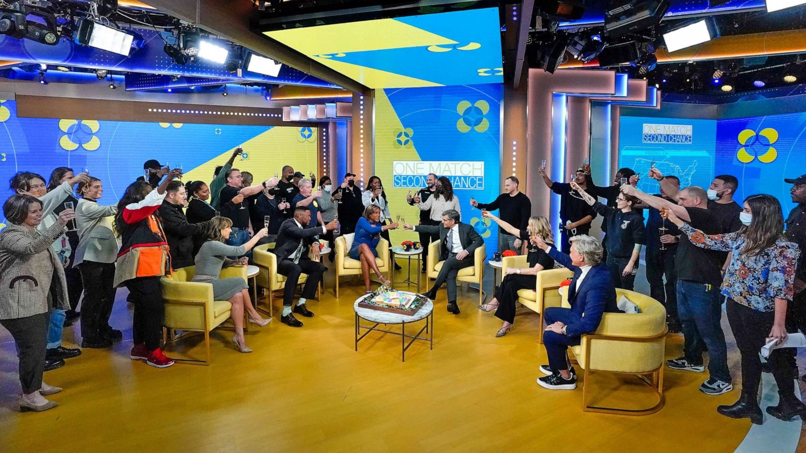 PHOTO: "Good Morning America" co-anchor Robin Roberts celebrates the 10th anniversary of her return to "GMA" after a bone marrow transplant on Feb. 21, 2023.