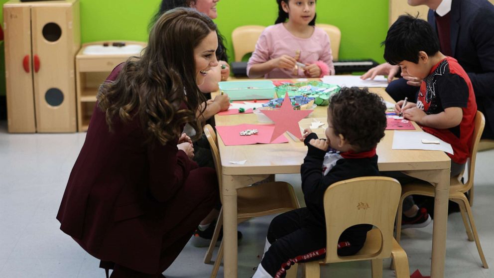 PHOTO: Prince William and Kate Middleton visit the Roca organization on day two of their visit to the United States in Boston, Dec. 1, 2022.