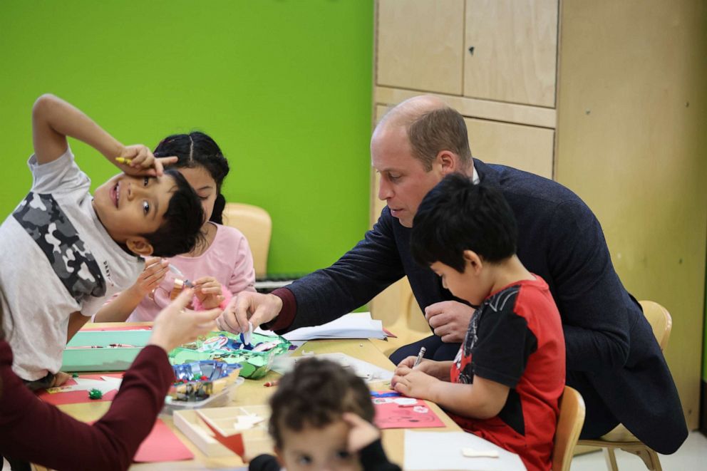 PHOTO: Prince William and Kate Middleton visit the Roca organization on day two of their visit to the United States in Boston, Dec. 1, 2022.