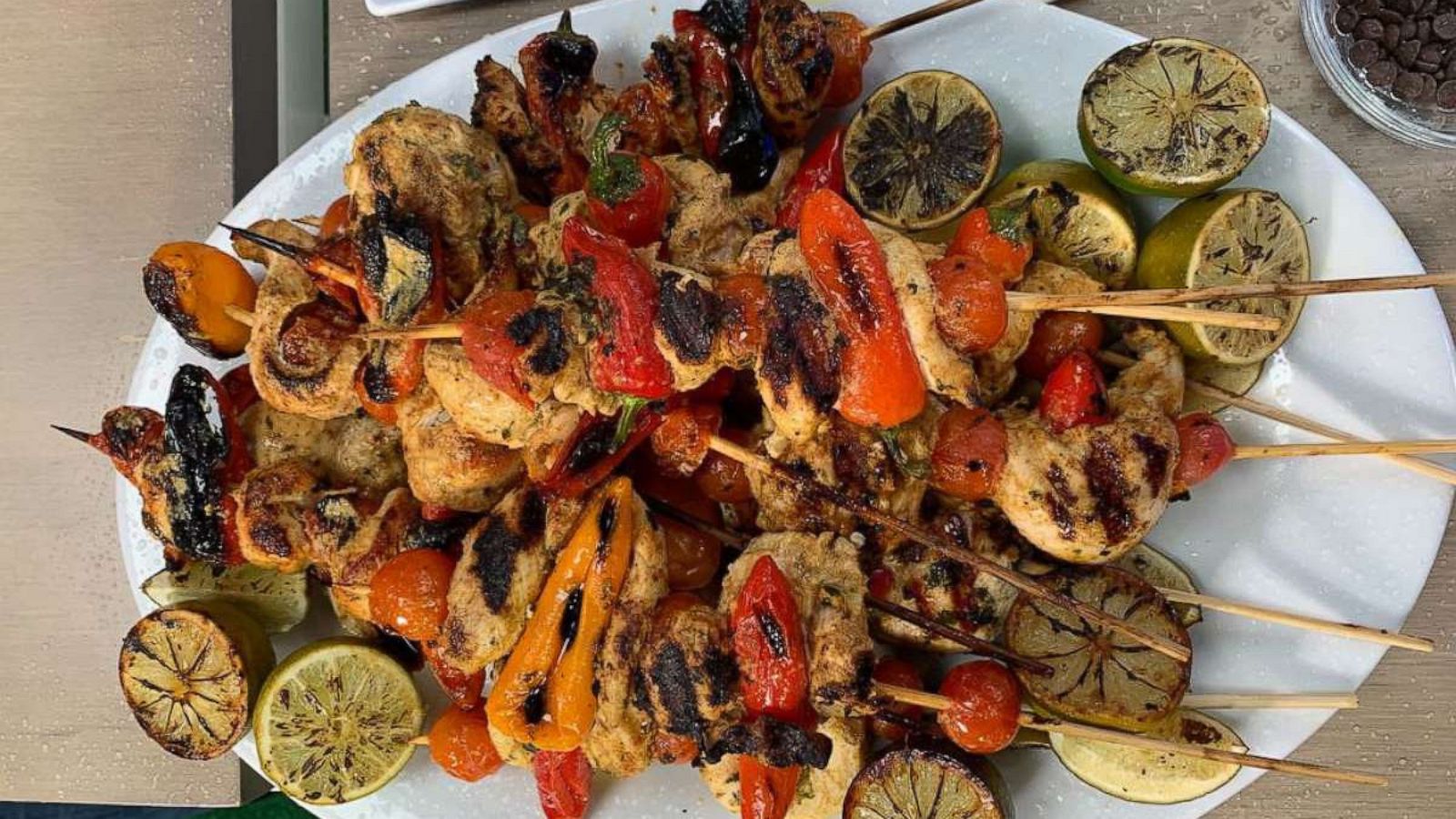 PHOTO: Celebrity chef Rocco DiSpirito's curried basil chicken and cherry tomato skewers.